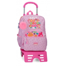 Mochila Escolar Movom Good Day 38 cm con carro