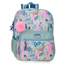 Mochila Escolar 38cm Movom Forest Verde Claro