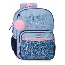 Mochila Escolar Movom Spring Vibes Marino 38 cm adaptable a carro Mochila Escolar Movom Spring Vibes Marino 38 cm adaptable a carro