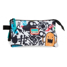 Estuche Escolar Movom Monsters Negro