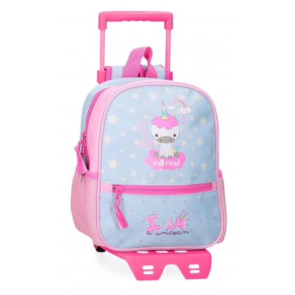 Mochila preescolar Roll Road I am a unicorn 28 cm con carro Mochila preescolar Roll Road I am a unicorn 28 cm con carro