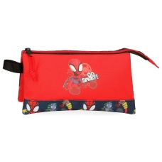 Estuche Go Spidey Tres Compartimentos