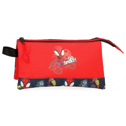 Estuche Go Spidey Tres Compartimentos Estuche Go Spidey Tres Compartimentos