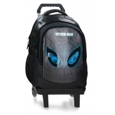 Mochila Adaptable con Carro 46cm Marvel Spiderman Is Watching Us Negro