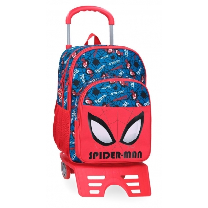 Mochila Spiderman Authentic dos compartimentos con carro Mochila Spiderman Authentic dos compartimentos con carro
