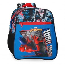 Mochila Escolar Spiderman Wall Crawler 33 cm adaptable a carro