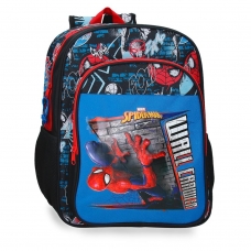Mochila Escolar Spiderman Wall Crawler 40 cm adaptable a carro