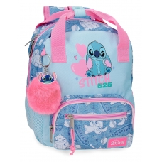 Stitch Hearts 28cm stroller backpack adaptable to trolley