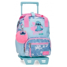 Stitch Hearts 28cm stroller backpack with trolley
