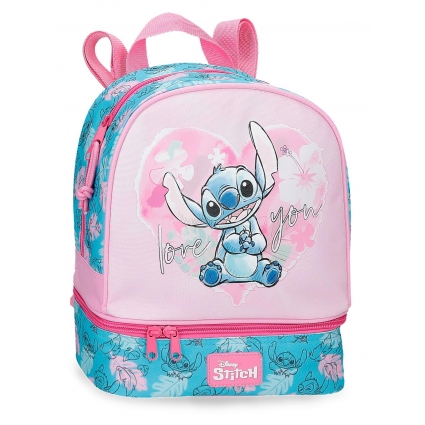 Mochila Heart Stitch 28cm con portamerienda