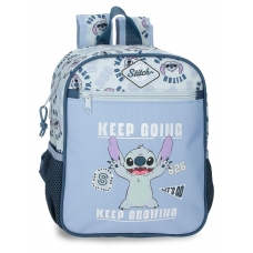 School Backpack 28cm Disney Stitch Keep Going Navy