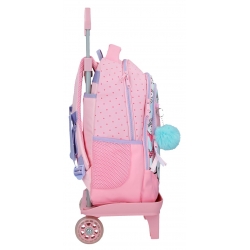 Mochila Escolar tres compartimentos Hello Kitty Bows 42 cm con carro