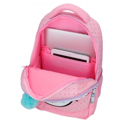 Mochila Escolar tres compartimentos Hello Kitty Bows 42 cm con carro