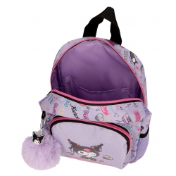 Mochila de Paseo pequeña Sanrio Kuromi Retropop 24 cm Morado