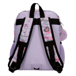 Mochila de Paseo Sanrio Kuromi Retropop 33 cm Adaptable a Carro Morado Mochila de Paseo Sanrio Kuromi Retropop 33 cm Adaptable a Carro Morado