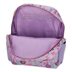 Mochila de Paseo Sanrio Kuromi Retropop 33 cm Adaptable a Carro Morado Mochila de Paseo Sanrio Kuromi Retropop 33 cm Adaptable a Carro Morado
