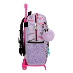 Mochila de Paseo Sanrio Kuromi Retropop 33 cm Con Carro Morado Mochila de Paseo Sanrio Kuromi Retropop 33 cm Con Carro Morado
