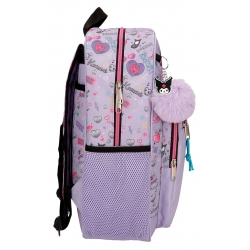 Mochila Escolar Sanrio Kuromi Retropop 38 cm Adaptable a Carro Morado Mochila Escolar Sanrio Kuromi Retropop 38 cm Adaptable a Carro Morado