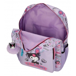 Mochila Escolar Sanrio Kuromi Retropop 38 cm Adaptable a Carro Morado Mochila Escolar Sanrio Kuromi Retropop 38 cm Adaptable a Carro Morado