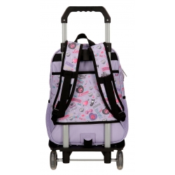 Mochila Escolar Sanrio Kuromi Retropop 38 cm Con Carro Morado Mochila Escolar Sanrio Kuromi Retropop 38 cm Con Carro Morado