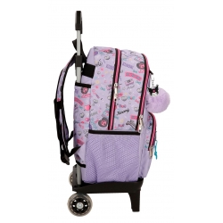 Mochila Escolar Doble Compartimento Sanrio Kuromi Retropop 44 cm Con Carro Morado Mochila Escolar Doble Compartimento Sanrio Kuromi Retropop 44 cm Con Carro Morado