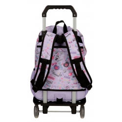 Mochila Escolar Doble Compartimento Sanrio Kuromi Retropop 44 cm Con Carro Morado Mochila Escolar Doble Compartimento Sanrio Kuromi Retropop 44 cm Con Carro Morado