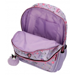 Mochila Escolar Doble Compartimento Sanrio Kuromi Retropop 44 cm Con Carro Morado Mochila Escolar Doble Compartimento Sanrio Kuromi Retropop 44 cm Con Carro Morado