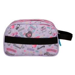 Neceser Dos Compartimentos Adaptable Sanrio Kuromi Retropop Morado Neceser Dos Compartimentos Adaptable Sanrio Kuromi Retropop Morado
