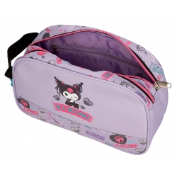 Neceser Dos Compartimentos Adaptable Sanrio Kuromi Retropop Morado Neceser Dos Compartimentos Adaptable Sanrio Kuromi Retropop Morado