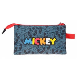 Estuche Mickey Get Moving Tres Compartimentos