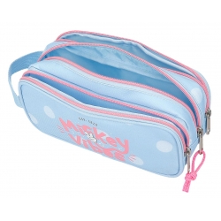 Estuche Mickey vibes triple compartimento