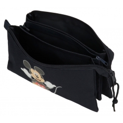 Estuche tres compartimentos Mickey Cheerful