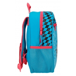 Mochila Escolar 28cm Disney Hight Speed Azul