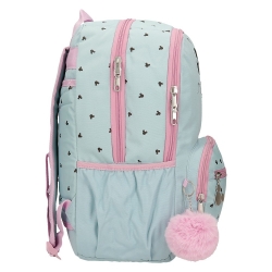 Mochila escolar Mickey y Minnie kisses doble compartimento Mochila escolar Mickey y Minnie kisses doble compartimento