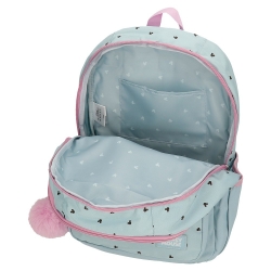 Mochila escolar Mickey y Minnie kisses doble compartimento Mochila escolar Mickey y Minnie kisses doble compartimento