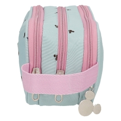 Estuche Mickey y Minnie Kisses Triple Cremallera