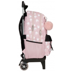 Mochila dos compartimentos Mnnie Heads 44cm con carro
