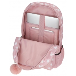 Mochila dos compartimentos Mnnie Heads 44cm con carro