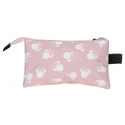 Estuche Minnie Heads tres compartimentos