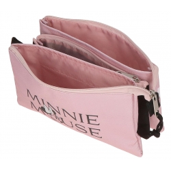 Estuche Minnie Heads tres compartimentos