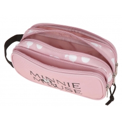 Estuche Minnie Heads triple compartimento