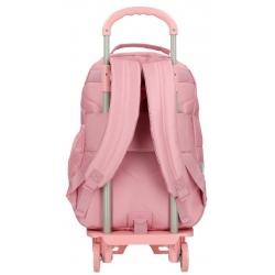 Mochila doble compartimento Movom Always on the move con carro rosa
