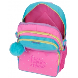 Mochila Escolar 45cm Movom Block Rosa