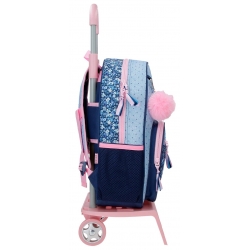 Mochila Escolar Movom Spring Vibes Marino 38 cm con carro Mochila Escolar Movom Spring Vibes Marino 38 cm con carro