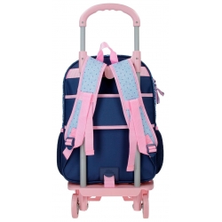 Mochila Escolar Movom Spring Vibes Marino 38 cm con carro Mochila Escolar Movom Spring Vibes Marino 38 cm con carro