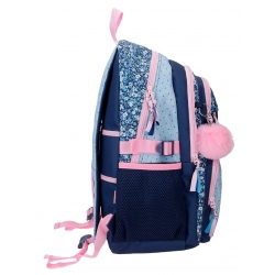 Mochila Escolar dos compartimentos Movom Spring Vibes Marino 45 cm adaptable a carro Mochila Escolar dos compartimentos Movom Spring Vibes Marino 45 cm adaptable a carro