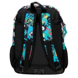 Mochila Escolar 40cm Movom Monsters Negro