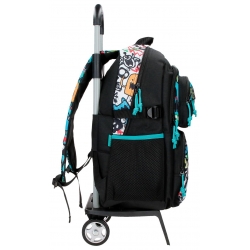Mochila Adaptable con Carro 45cm Movom Monsters Negro Mochila Adaptable con Carro 45cm Movom Monsters Negro
