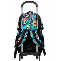 Mochila Adaptable con Carro 45cm Movom Monsters Negro Mochila Adaptable con Carro 45cm Movom Monsters Negro