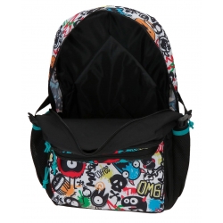 Mochila Adaptable con Carro 45cm Movom Monsters Negro Mochila Adaptable con Carro 45cm Movom Monsters Negro